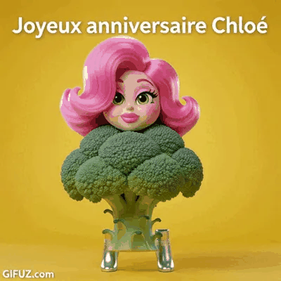 Buon compleanno Chloé — Broccoli divertente
