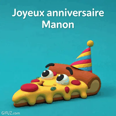 Alles Gute zum Geburtstag Manon — Lustige Pizza