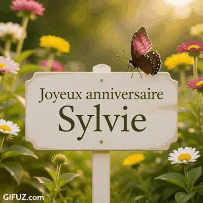 Feliz aniversário Sylvie — Jardim das Borboletas