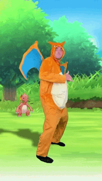 A dance in a Charizard costume to get the party started.