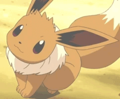 Eevee's adorable look for sharing a cheerful mood.