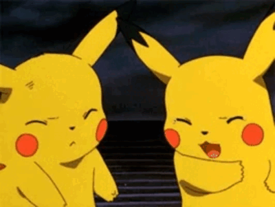 Two Pikachu argue with little swipes of their paws.