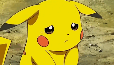Pikachu is feeling down.